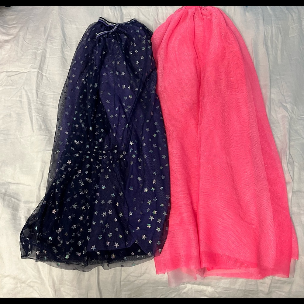 2 long tulle shirts